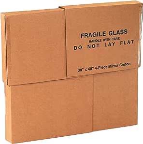 Aviditi 30404PCMC 4-Piece Mirror Boxes, 30" L x 40" W x 3 1/2" H, Kraft (1 Set of 4 Pieces))