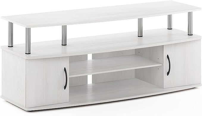 Furinno JAYA Large Entertainment Stand for TV Up to 55 Inch, Blackwood