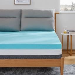 Marsail 3 Inch Memory Foam Mattress Topper, King Mattress Topper Cooling Gel Ventilated Design, Bed Topper with CertiPUR-US Certified