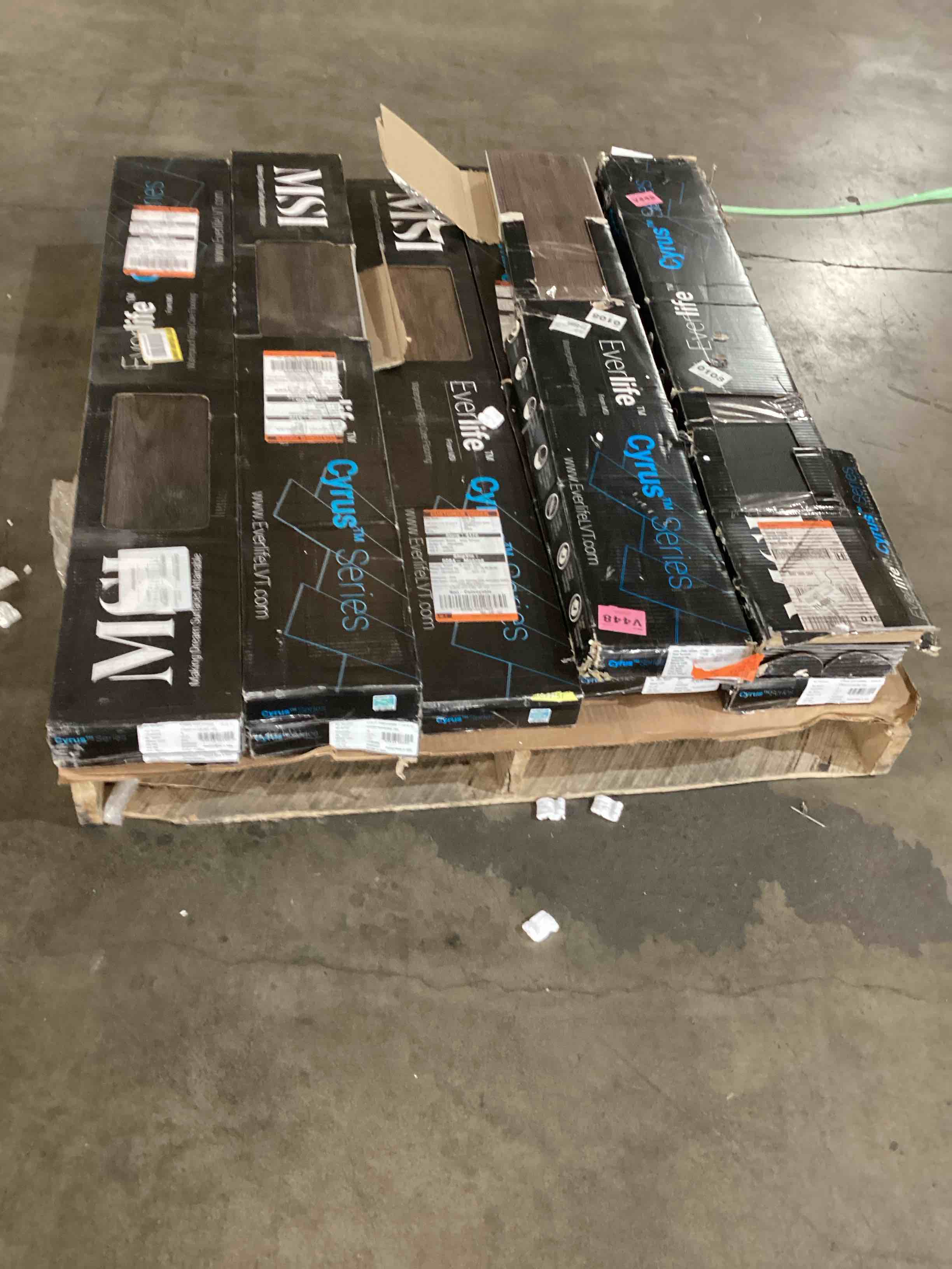 Skid of assorted Vinyl Flooring