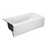 Maui 60 in. x 30 in. Soaking Bathtub with Left Drain in White