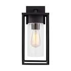 Medium exterior wall, lantern, clear glass shade