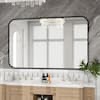 30 in. W x 48 in. H Rectangular Framed Black Wall Mirror