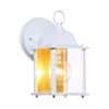 1-Light White Outdoor Wall Lantern Sconce