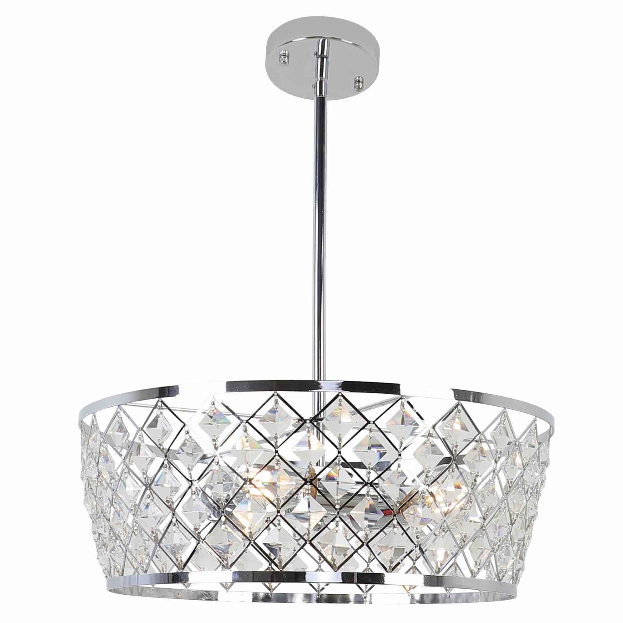 Cristina 3-Light Polished Chrome Transitional Crystal ...