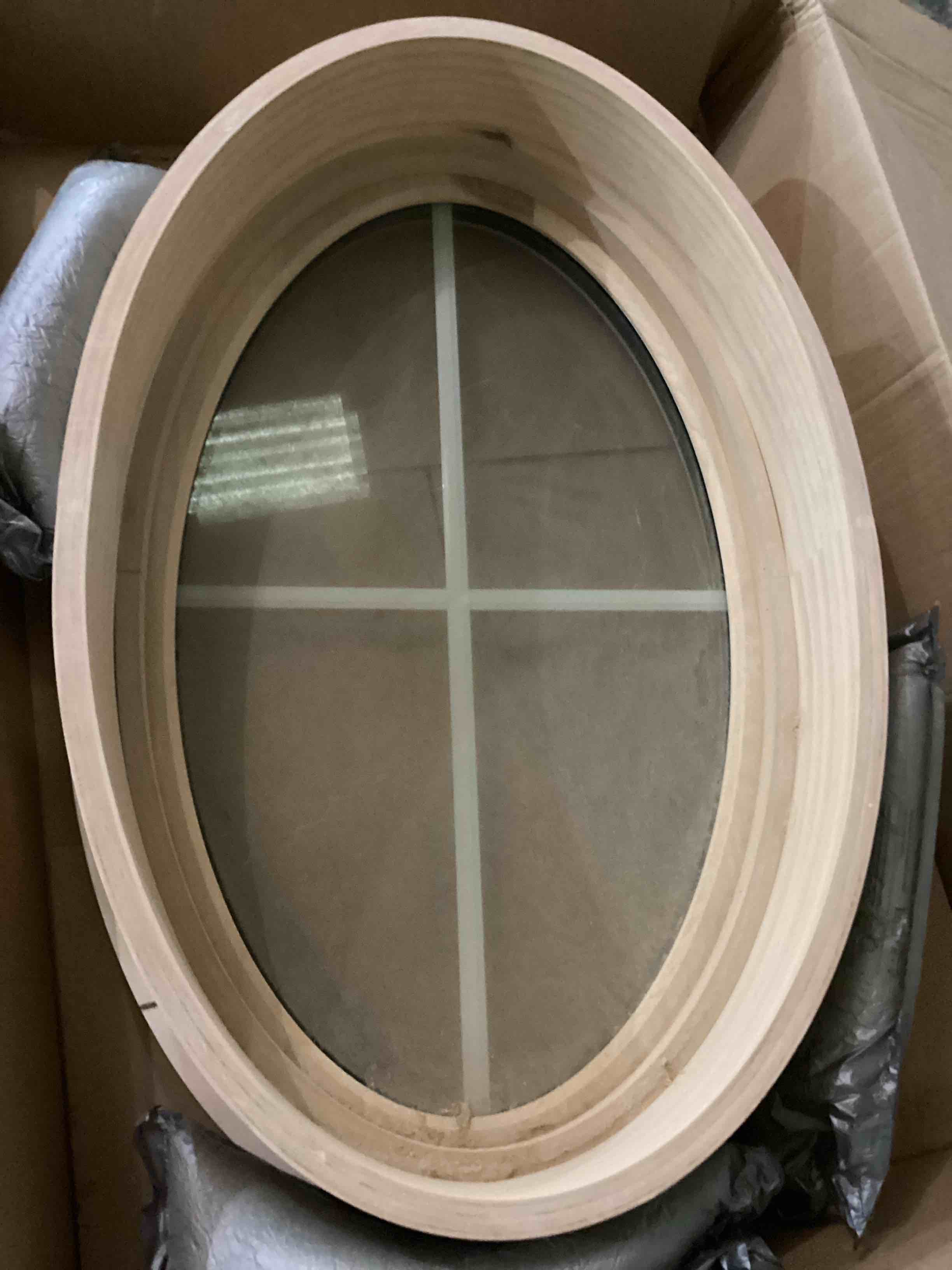 Azek Oval Window in White 4 Light 1ft. 9 1/4 in. x 2 ft. 91/2 in.