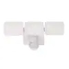 3000 Lumen 240-Degree Integrated LED Motion Activated White Three-Head Outdoor Flood Light