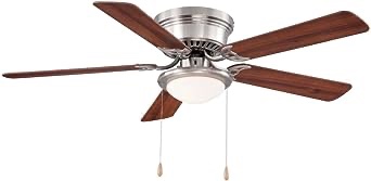 Hugger 52 in. LED Brushed Nickel Ceiling Fan
