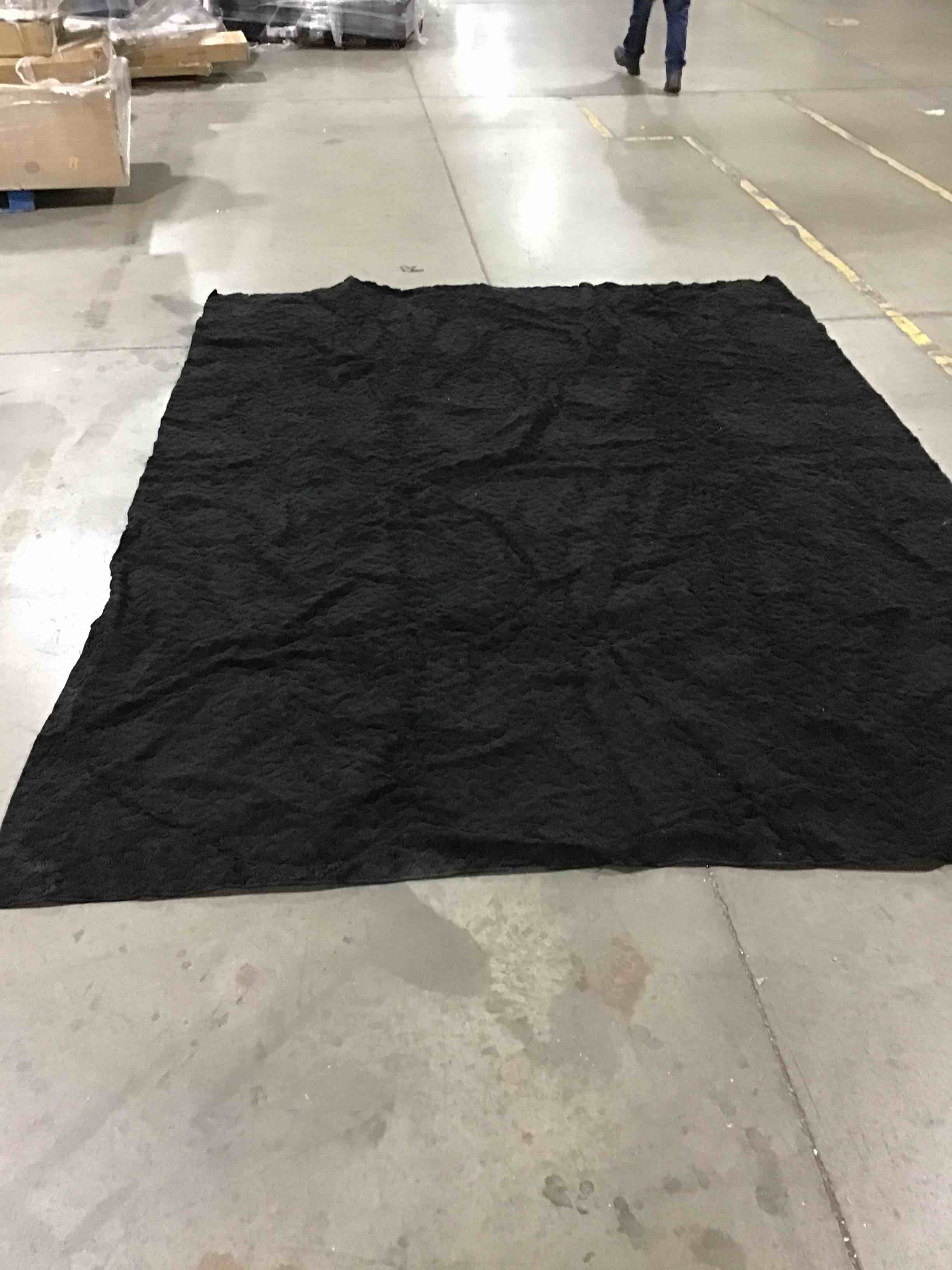 Black Area Rug 107”X140”