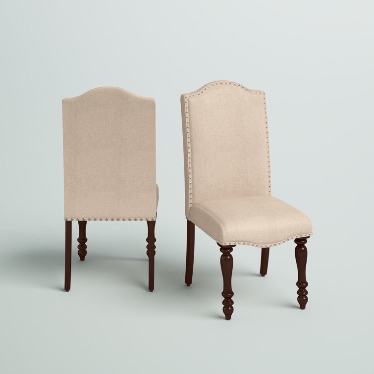 Dellwood Dining Chair in Beige (Set of 2) by Greyleigh