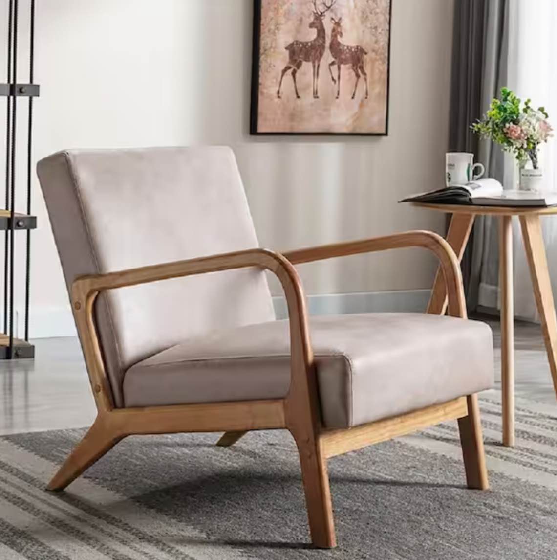 US Pride Furniture Glostrup 25.2'' Light Camel Wide Armchair