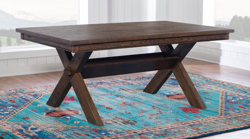 Lexington home brands rectangular dining table medium brown 