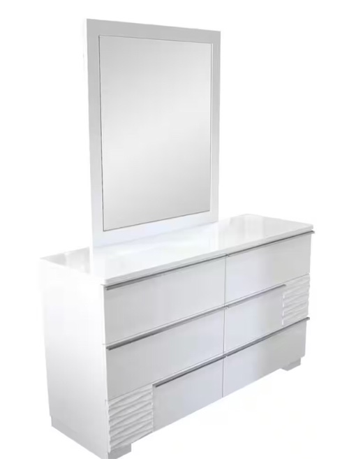 mirror frame supporter high gloss white and grey