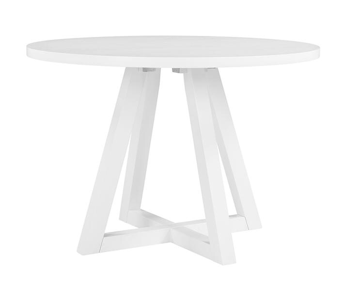 KONA DR ROUMD TABLE DINNER TABLE WHITE FINISH 