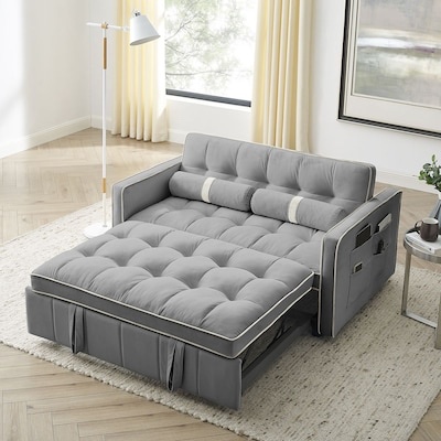 JASMODER Modern Grey Polyester/Blend Sofa 
