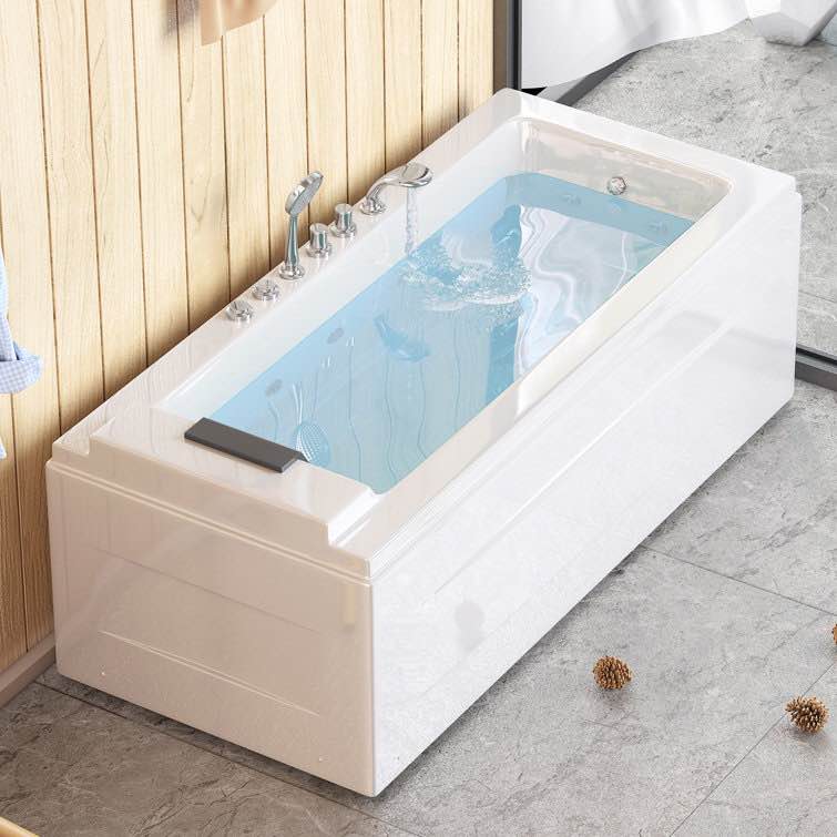 66.93'' x 29.53'' Freestanding Acrylic Bathtub with Faucet 