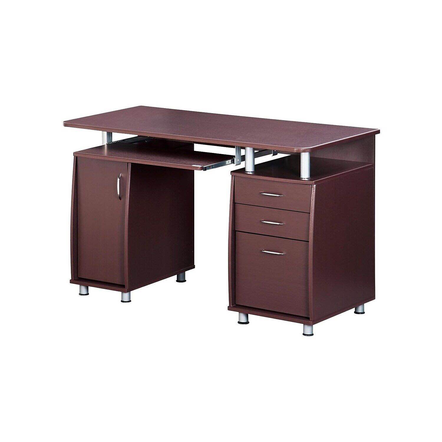 Techni Mobili 47"W Computer Desk, Chocolate (RTA-4985-CH36)(Box 2 of 2)