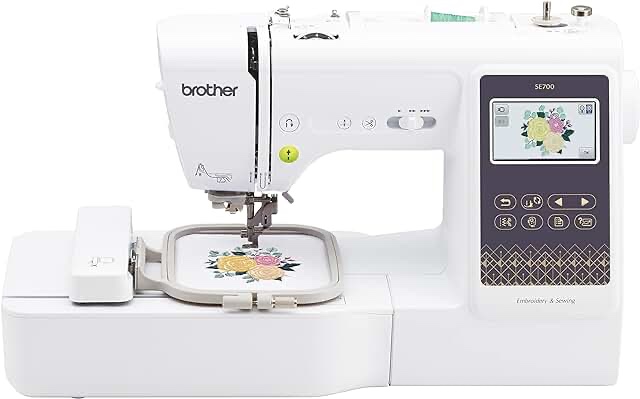 Brother SE2000 Computerized Sewing and Embroidery Machine, Wireless LAN Connected, 193 Built-in Embroidery Designs, 241 Built-in Stitches, 5" x 7" Hoop Area, 3.7" LCD Touchscreen Display