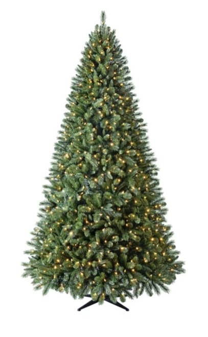 9 ft Pre-Lit Woodlake Spruce Artificial Christmas Tree, Color-Changing LED Lights, by Holiday Time