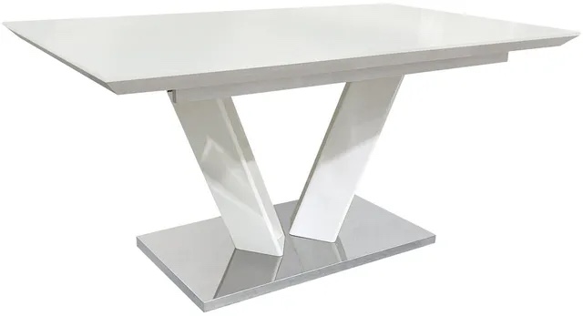 Homelegance Yannis White High Gloss Dining Table (STOCK PHOTO SIMILAR BUT NOT EXACT)