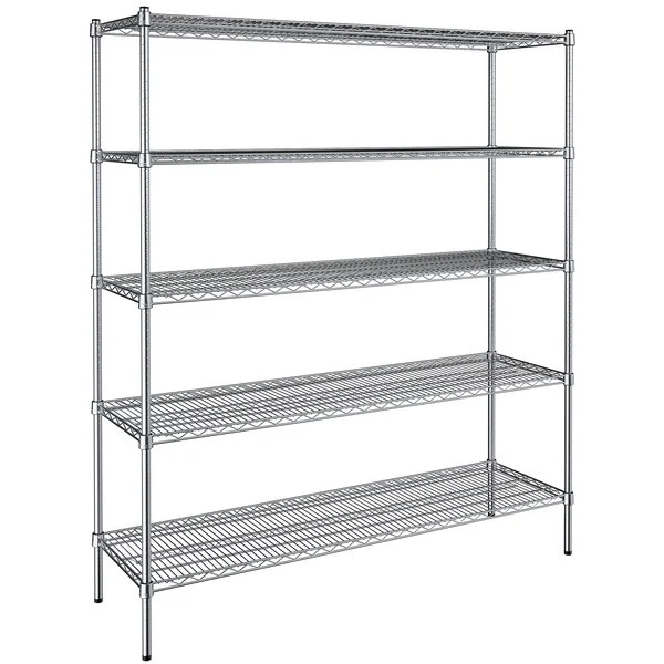 Steelton 18" x 60" NSF Chrome 5-Shelf Kit with 72" Posts