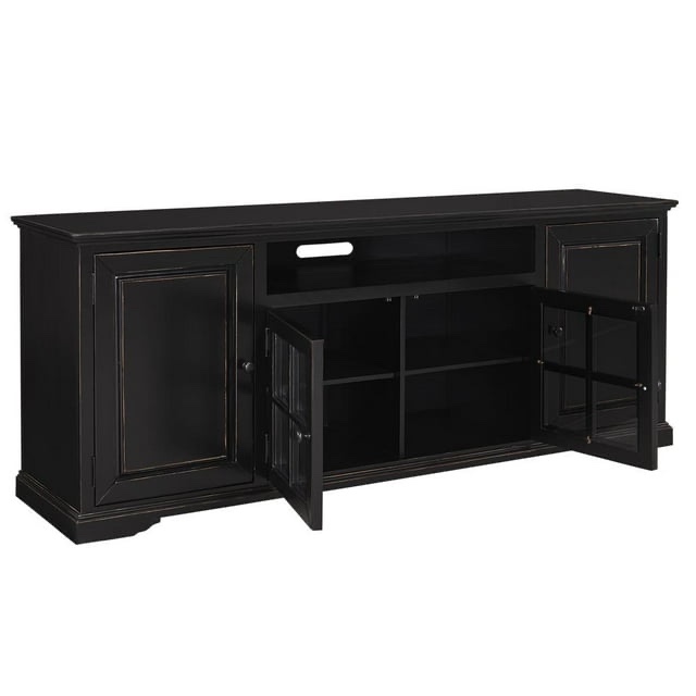 Progressive Furniture E719-82 82 in. Home Entertainment Console, Vintage Black