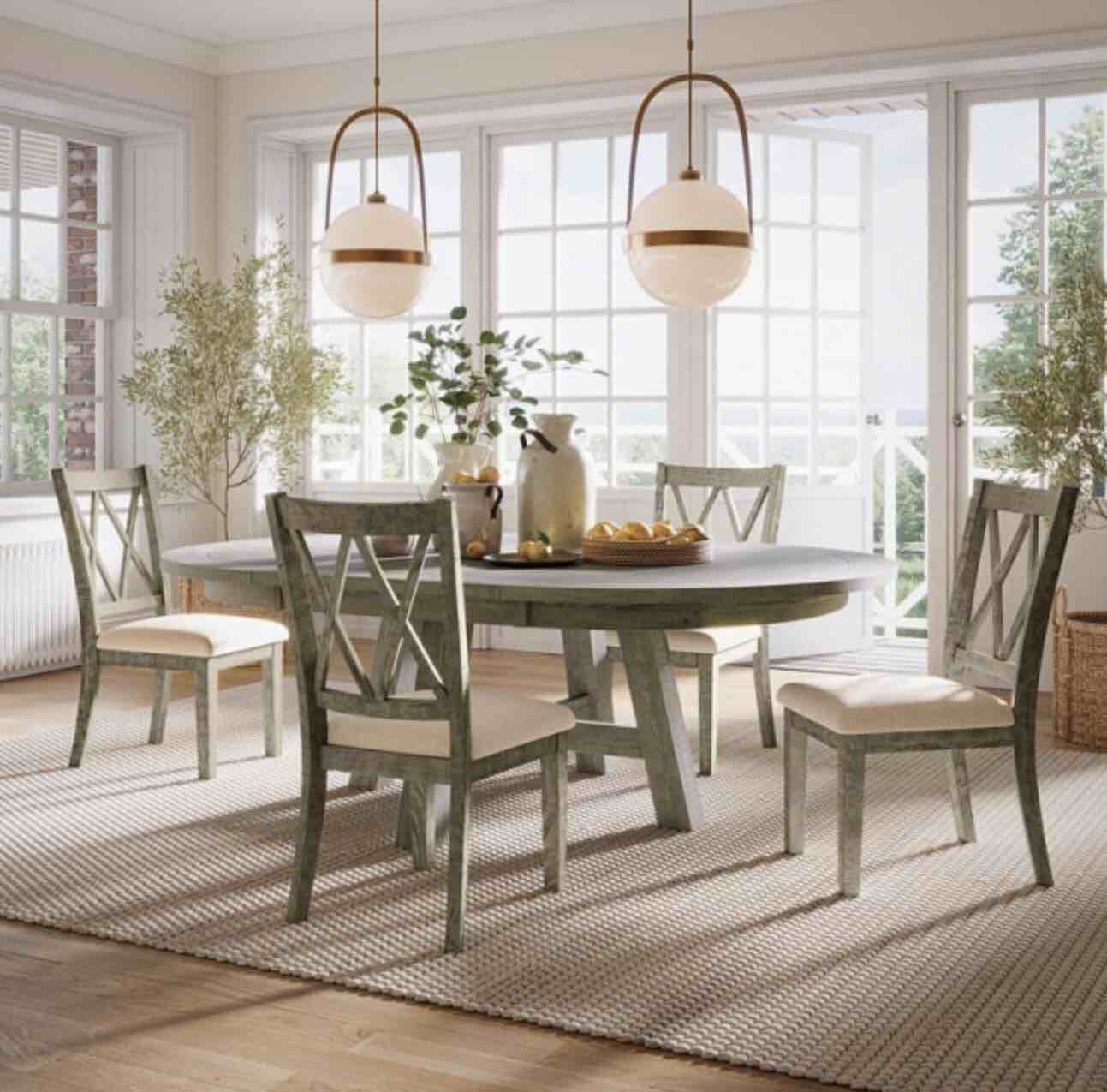Telluride Round Dining Room Set (Driftwood) ( Incomplete Box Table Top Only ) 