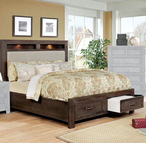 Furniture of America Bedroom Queen Bed CM7365A-Q-BED (incomplete) headboard only 