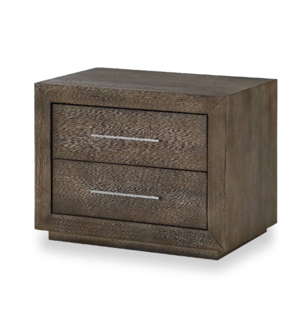 Melbourne Two Drawer Nightstand w/ USB in Dark Pine - Modus 8D6481