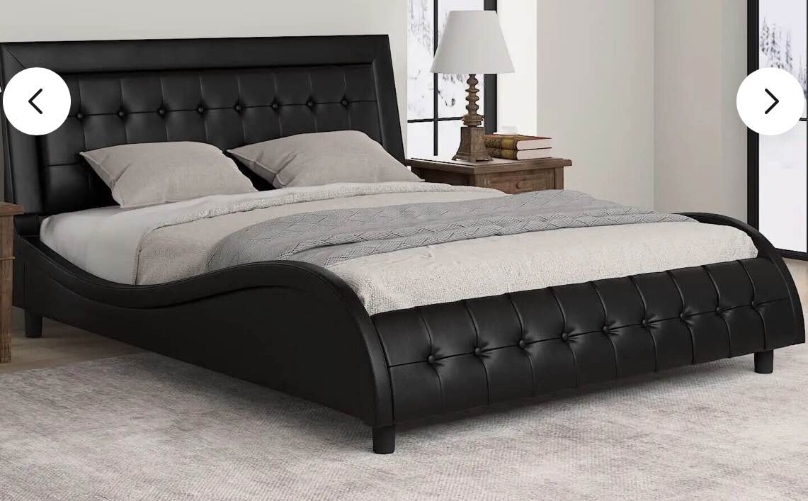 bed frame with headboard different style luxury (similar to stock photo incomplete) 