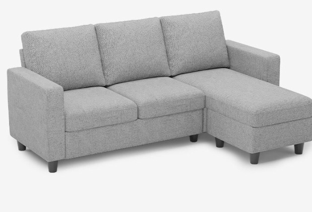 sectional sofa grey (similar to stock photo) incomplete 
