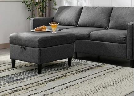 Sectional sofa dark grey 3 seater (similar to stock photo incomplete) 