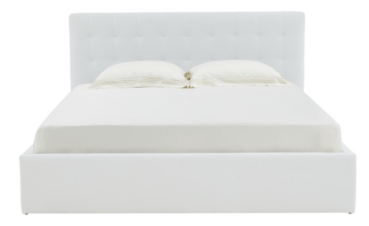 (incomplete) 47.6 x 66.1 x 86.6 in. Rosita Low Profile Tufted Bed, Ivory - Queen Size