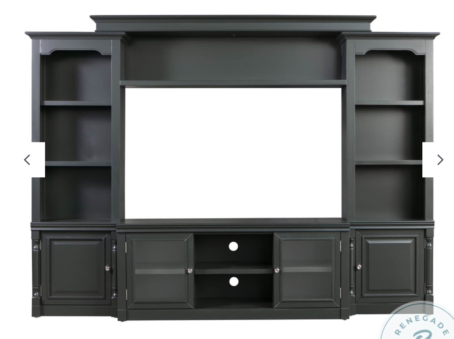 Virginia Charcoal Entertainment Center for TVs up to 65" (INCOMPLETE, BOX 4 OF 4 ONLY)