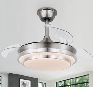 Gerede 3-Blade LED Retractable Ceiling Fan with Remote Control and Light Kit Included