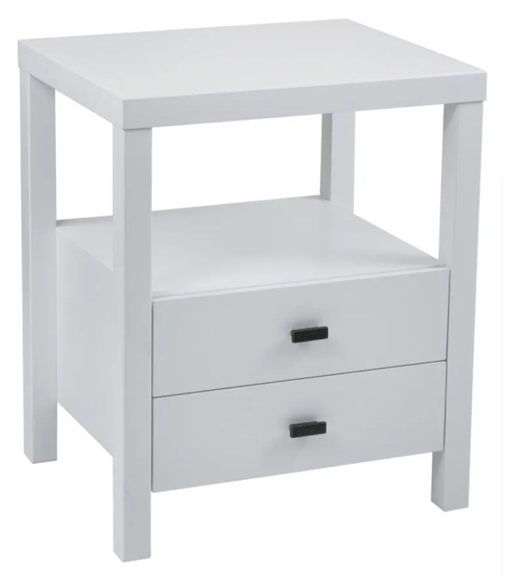 East at Main 18-in W x 24-in H White Wood Modern End Table Fully Assembled