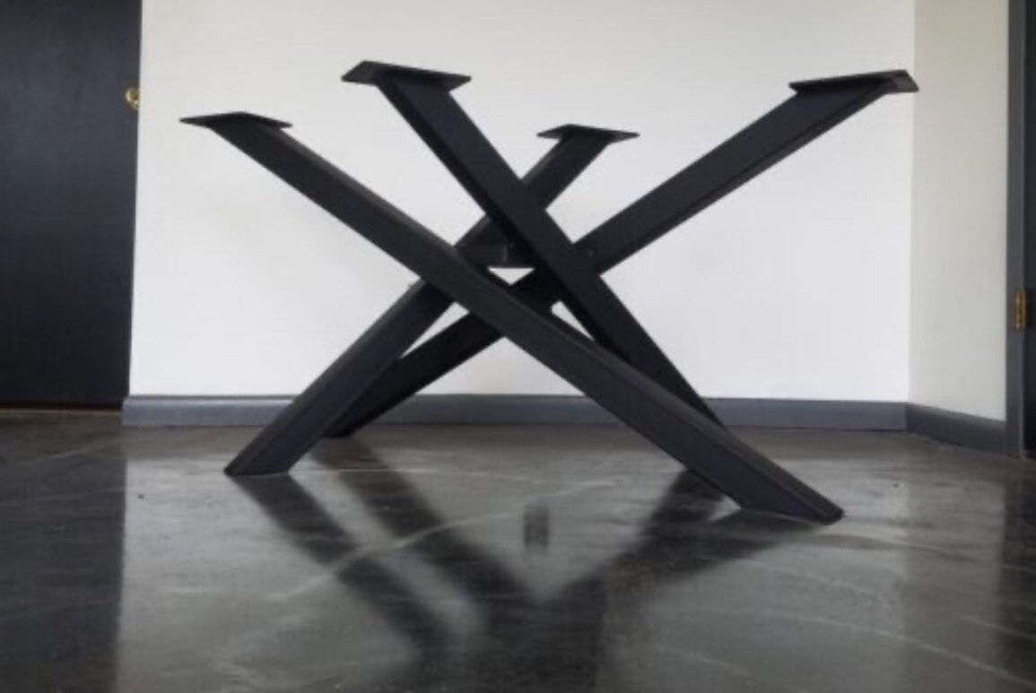 CRISS CROSS STYLE METAL TABLE BASE