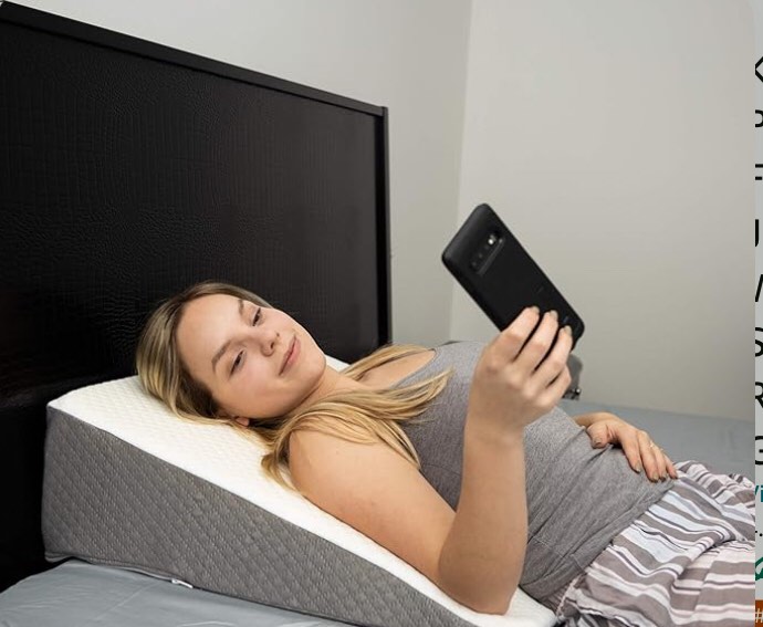 K?lbs Bed Wedge Pillow with Memory Foam Top | Chic Jacquard Cover | Wedge Pillow for Sleeping and Acid Reflux, Heartburn, GERD