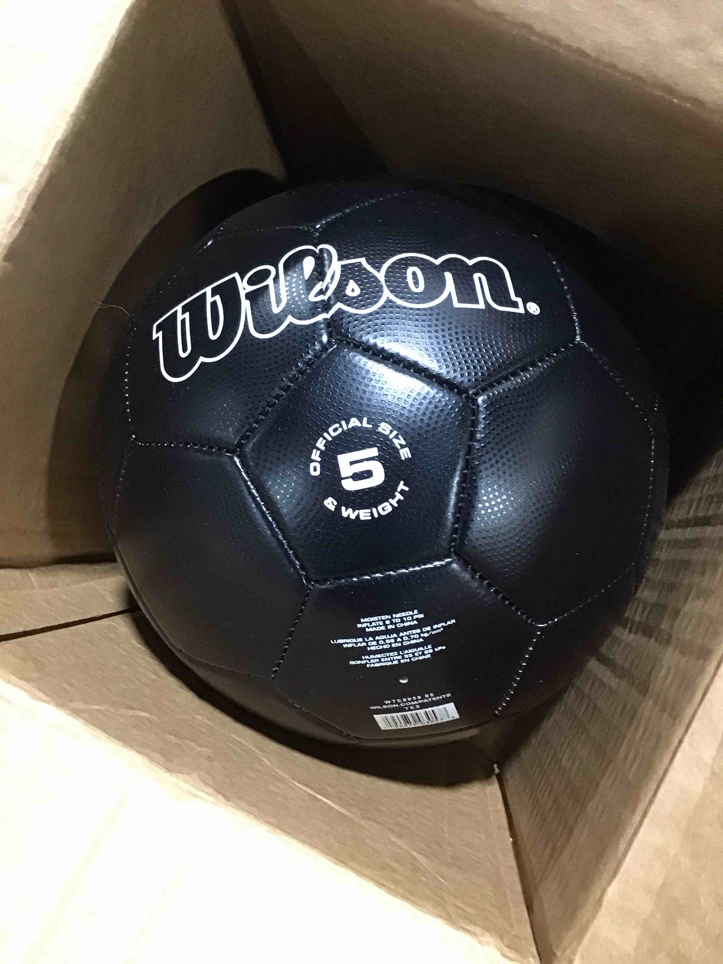 Wilson, soccer ball, black leather