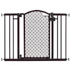 Summer Modern Home Safety Baby Gate, Fits Openings 28-42" Wide, Metal & Plastic, for Doorways & Stairways, 30" Tall Walk-Through Baby & Pet Gate, Gray, One Size