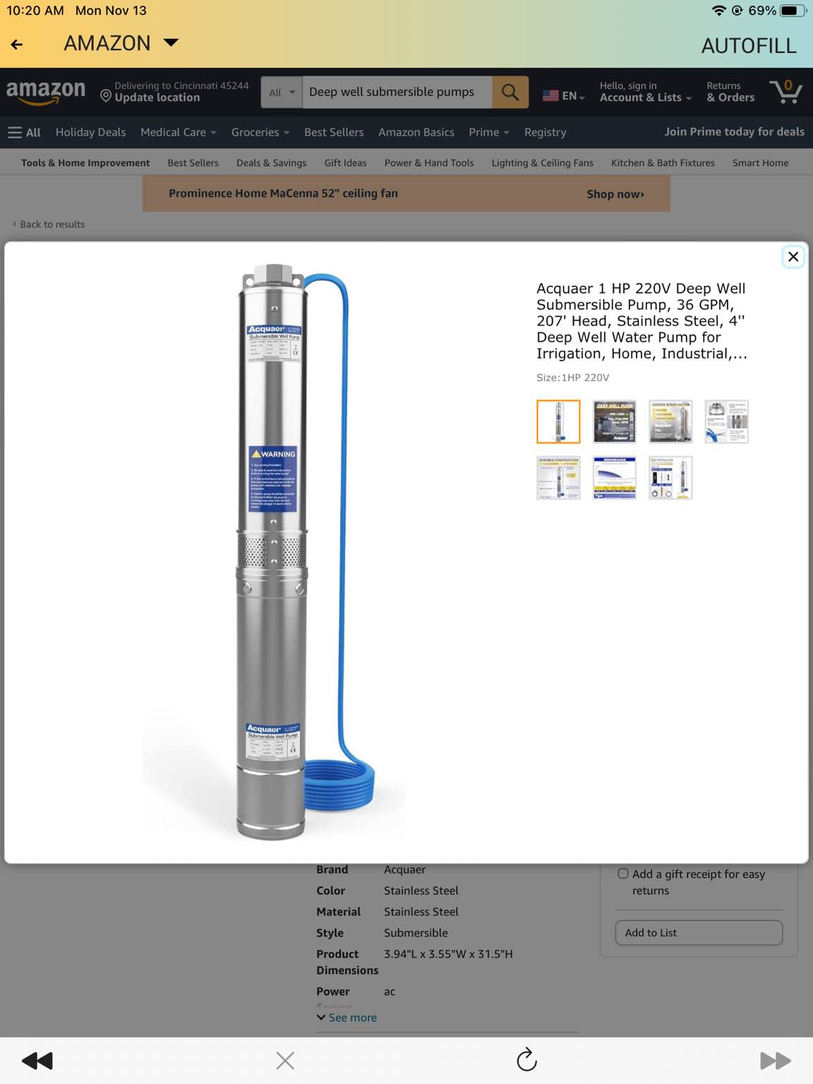 Deep well submersible pumps 