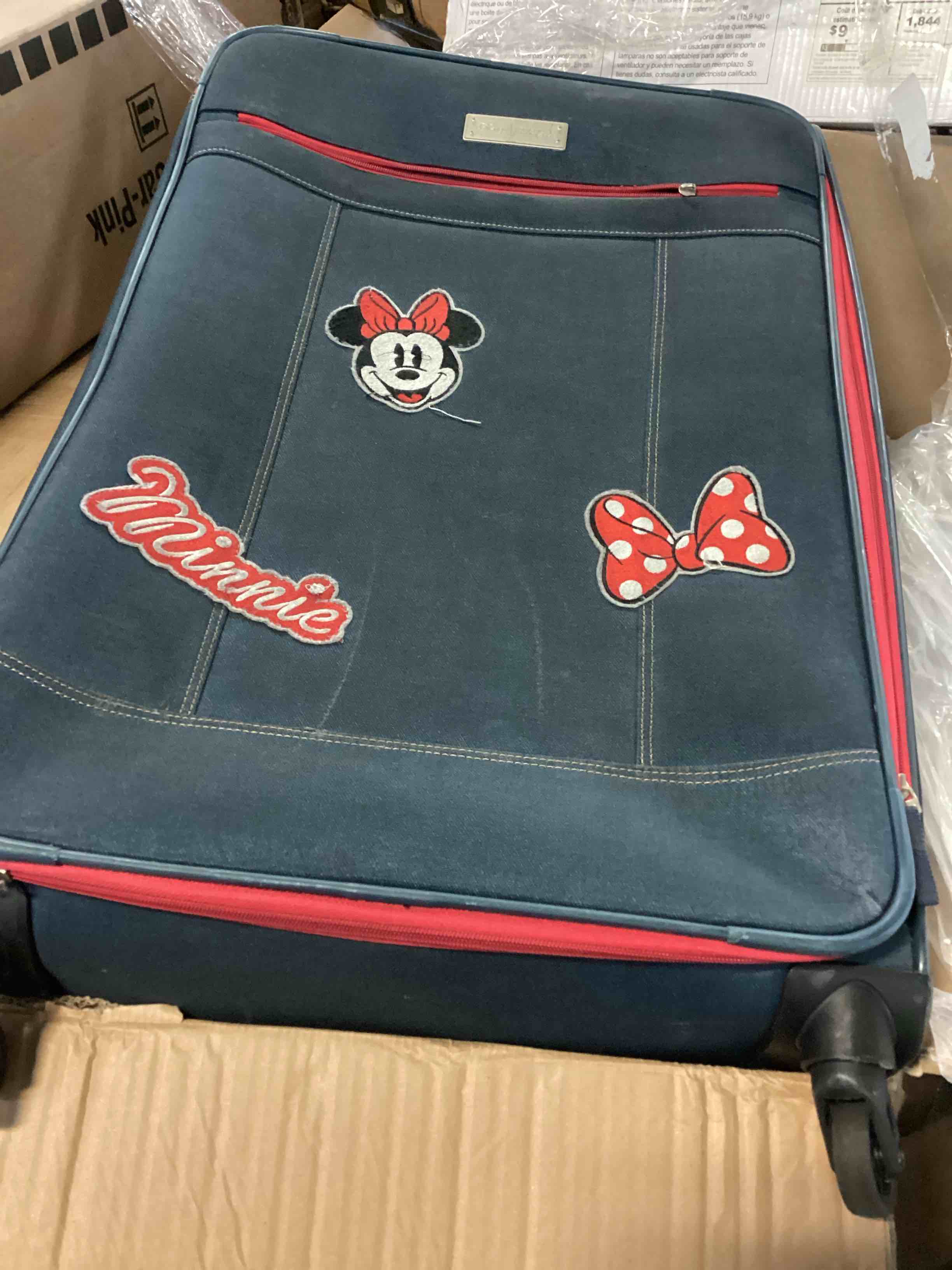 American Tourister Disney Softside Luggage with Spinner Wheels, Minnie