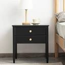 Maydear Bamboo Nightstand, Modern Bedside Table with Drawer