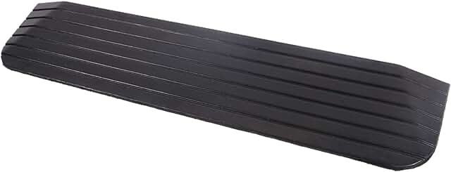 BESEA 2.5" Rise Rubber Threshold Ramp Wheelchair Ramp for Home Doorways 3.6 Feet Long 2200lbs Load Capacity Power Scooter Ramp