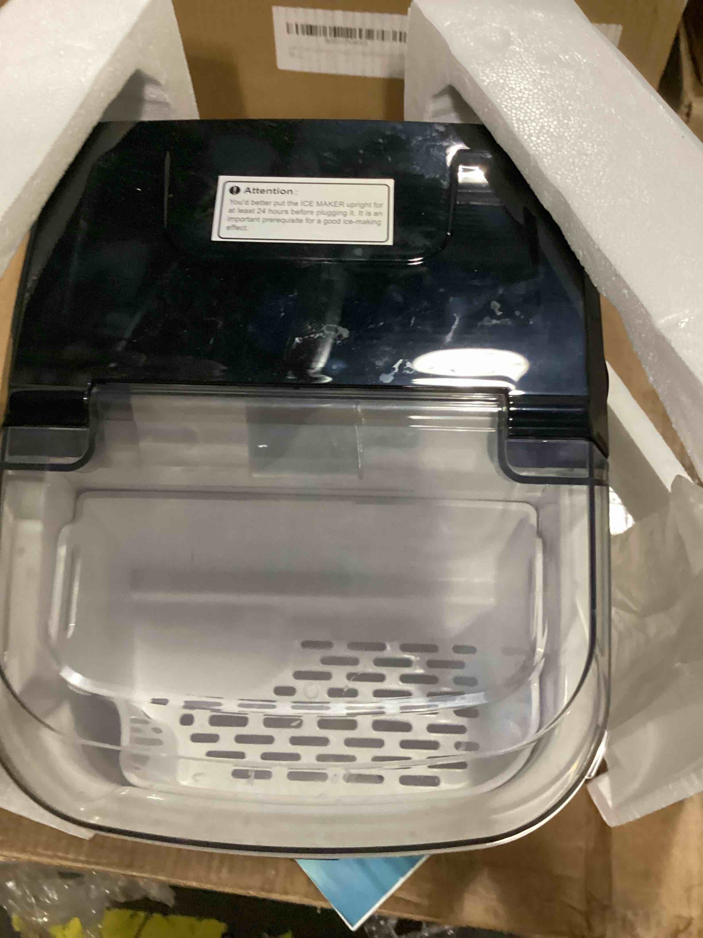 EUHOMY Nugget Ice Maker Countertop with Handle, Ready in 6 Mins, 34lbs