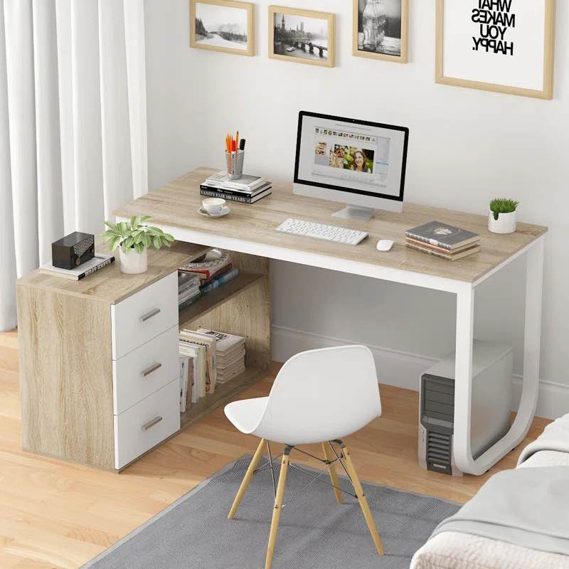 stockseth l shaped metal base computer desk 