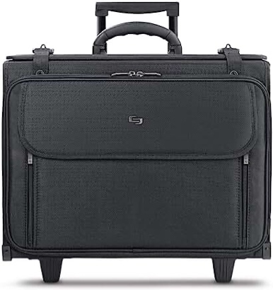 Solo Morgan Rolling Hard Side Catalog and Laptop Case, Black