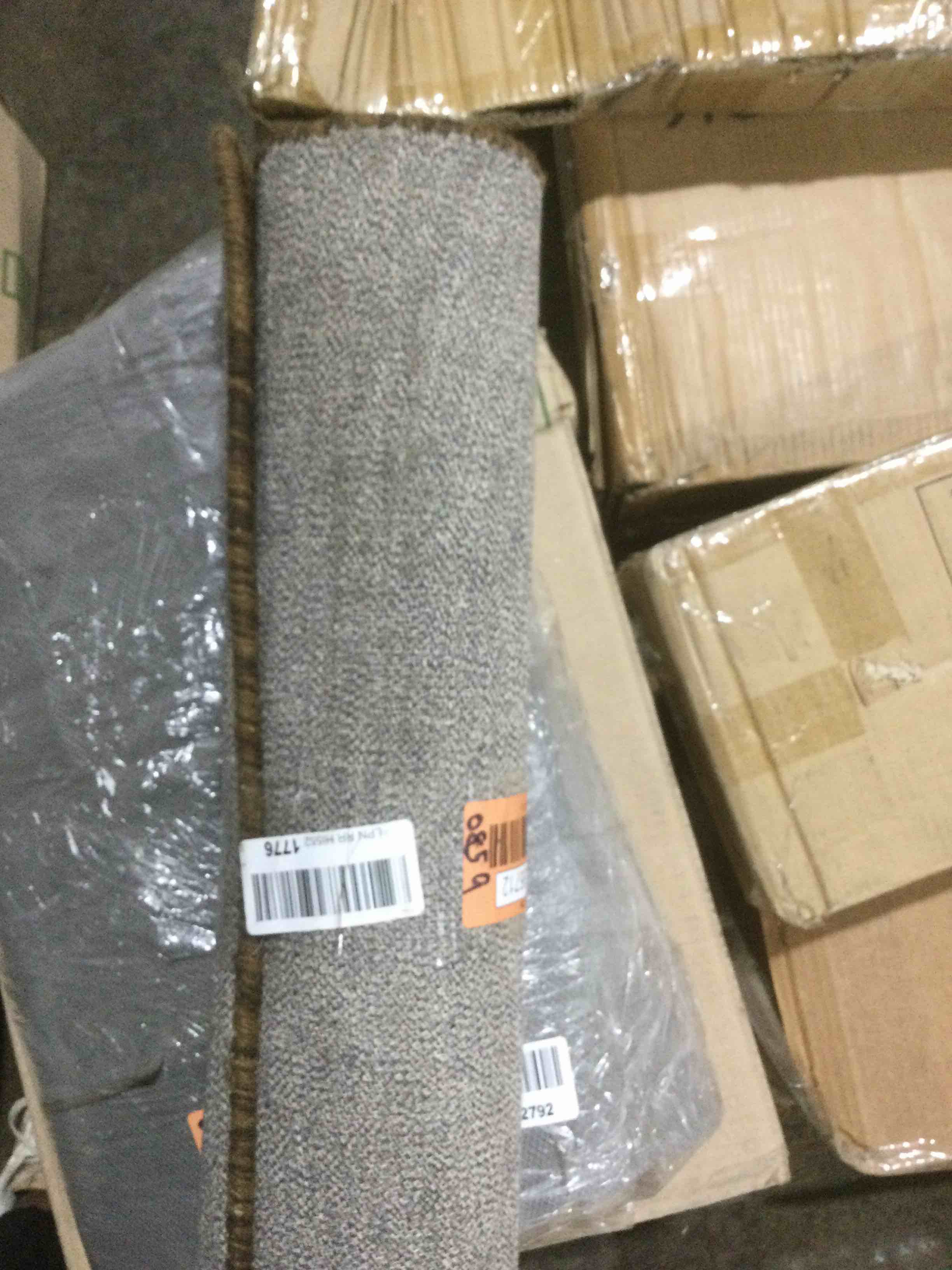 Runner Rug 2FT x 6FT, AYOHA Utility Carpet Runner for Entryway Hallway Aisles Balcony Garages, Area Rugs with Non-Slip Rubber Backing, Brown Strip (Available Custom Sizes)