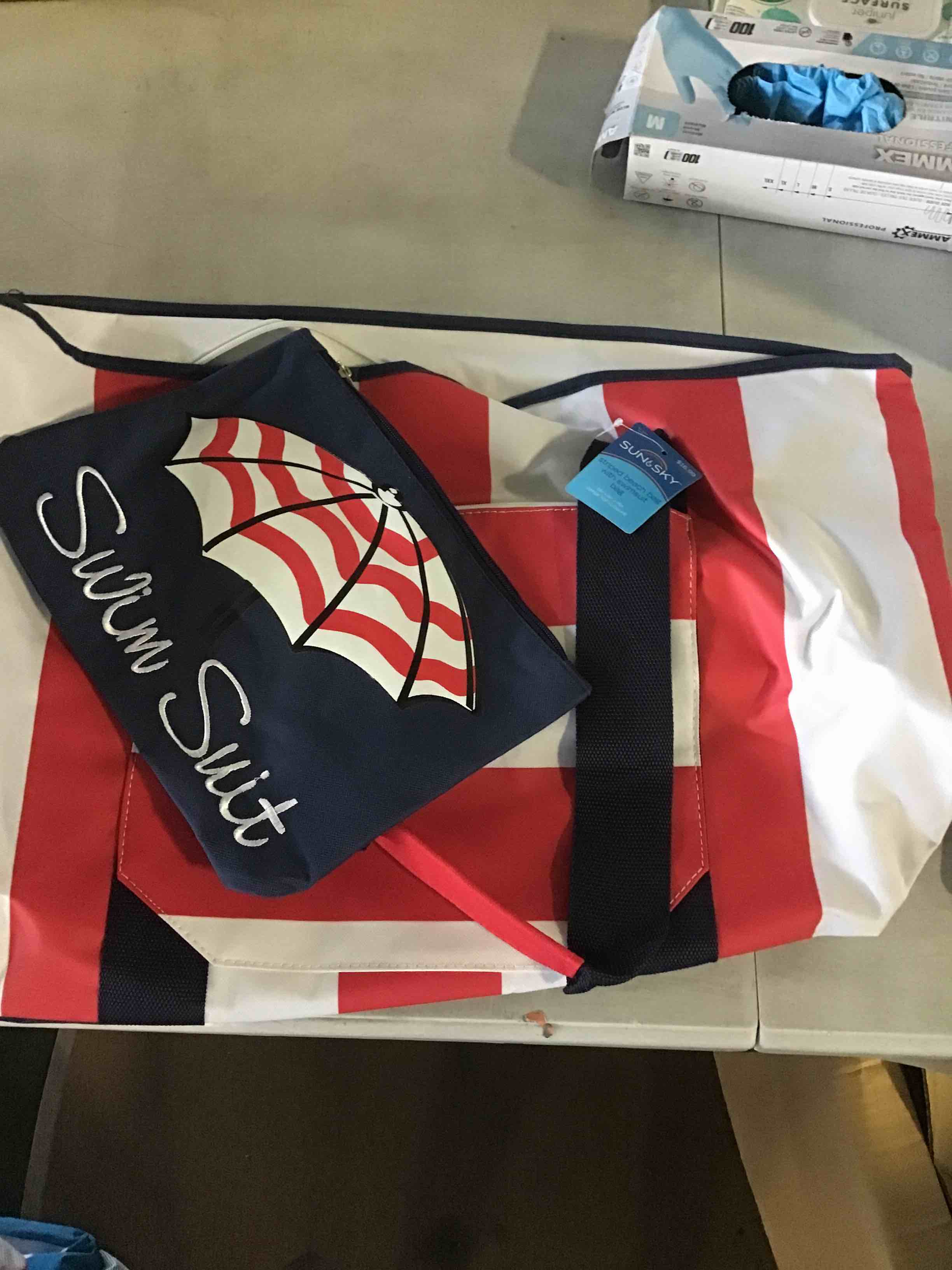 Beach bag with Swimsuit bag