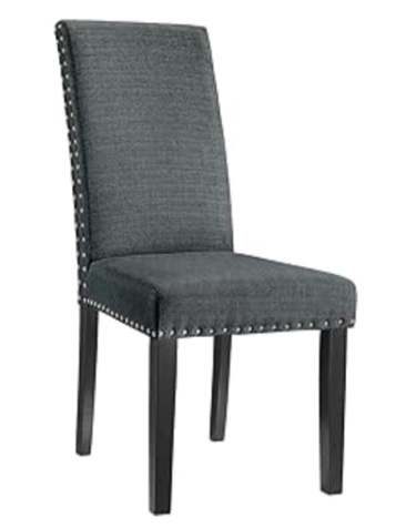 Modway Parcel Upholstered Fabric Parsons Dining Side Chair in Gray